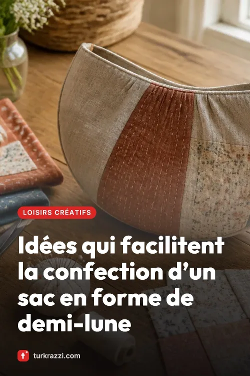 Idées qui facilitent la confection d’un sac en forme de demi-lune