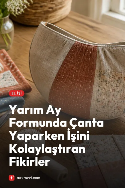 Yarım Ay Formunda Çanta Yaparken İşini Kolaylaştıran Fikirler